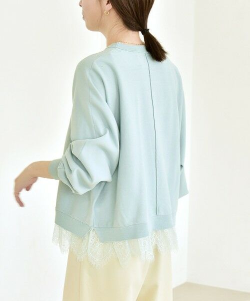 SHIPS / シップス ニット・セーター | 《予約》quaranciel:〈手洗い可能〉レース ドッキング ドルマン ニット プルオーバー | 詳細27