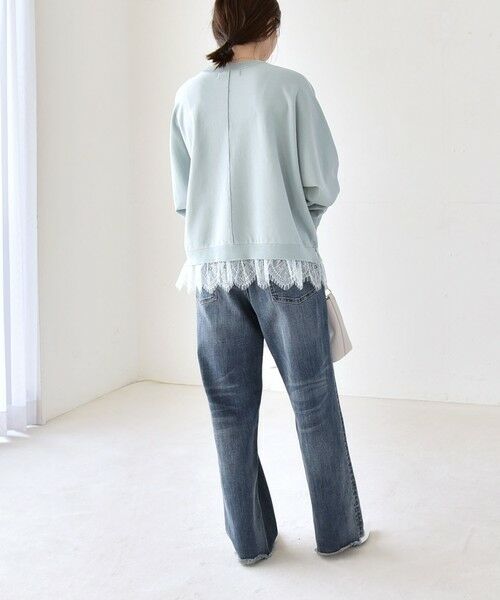 SHIPS / シップス ニット・セーター | quaranciel:〈手洗い可能〉レースヘム ドルマン ニット プルオーバー | 詳細30