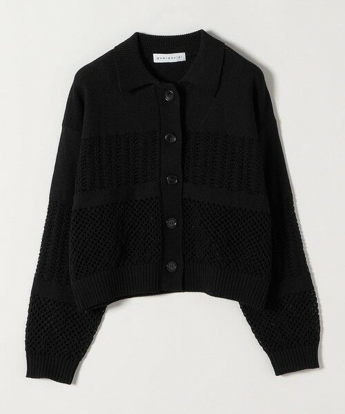 SHIPS / シップス カーディガン・ボレロ | 《予約》quaranciel:〈手洗い可能〉レース × メッシュ編み ポロ ニット カーディガン | 詳細21