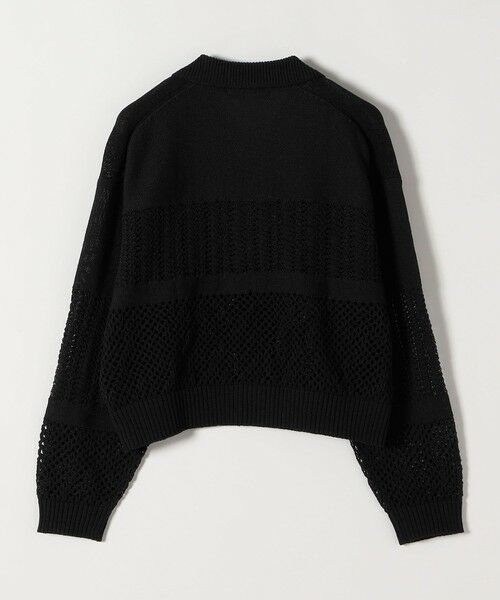 SHIPS / シップス カーディガン・ボレロ | 《予約》quaranciel:〈手洗い可能〉レース × メッシュ編み ポロ ニット カーディガン | 詳細22