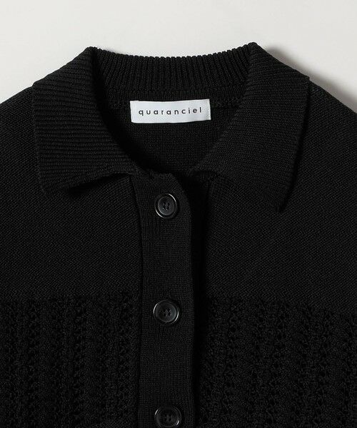 SHIPS / シップス カーディガン・ボレロ | 《予約》quaranciel:〈手洗い可能〉レース × メッシュ編み ポロ ニット カーディガン | 詳細23