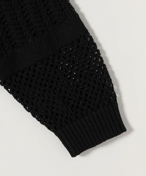 SHIPS / シップス カーディガン・ボレロ | 《予約》quaranciel:〈手洗い可能〉レース × メッシュ編み ポロ ニット カーディガン | 詳細24