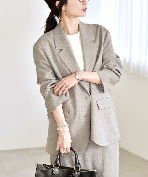 SHIPS / シップス テーラードジャケット | 《予約》quaranciel:〈手洗い可能〉ウーステッド テーラード ボタン ジャケット | 詳細3