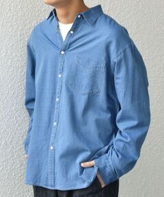 SHIPS / シップス シャツ・ブラウス | SHIPS any: 3.5oz スーパーライト デニム スナップ ボタン リラックス シャツ◆