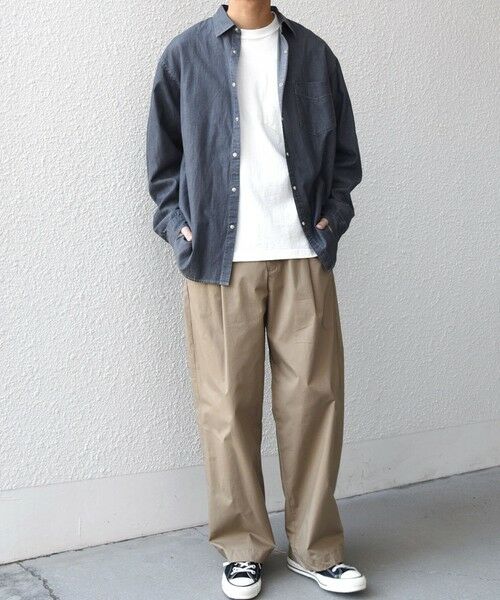 SHIPS / シップス シャツ・ブラウス | SHIPS any: 3.5oz スーパーライト デニム スナップ ボタン リラックス シャツ◆ | 詳細1