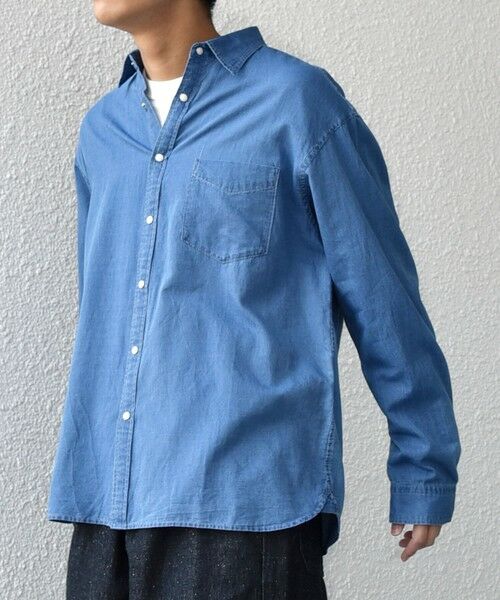 SHIPS / シップス シャツ・ブラウス | SHIPS any: 3.5oz スーパーライト デニム スナップ ボタン リラックス シャツ◆ | 詳細9