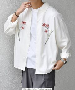 SHIPS / シップス シャツ・ブラウス | 【SHIPS any別注】NYBG: フラワー ロゴ 刺繍 リラックス リネン ミックス シャツ◆