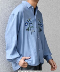 SHIPS / シップス シャツ・ブラウス | 【SHIPS any別注】NYBG: フラワー ロゴ 刺繍 リラックス リネン ミックス シャツ◆