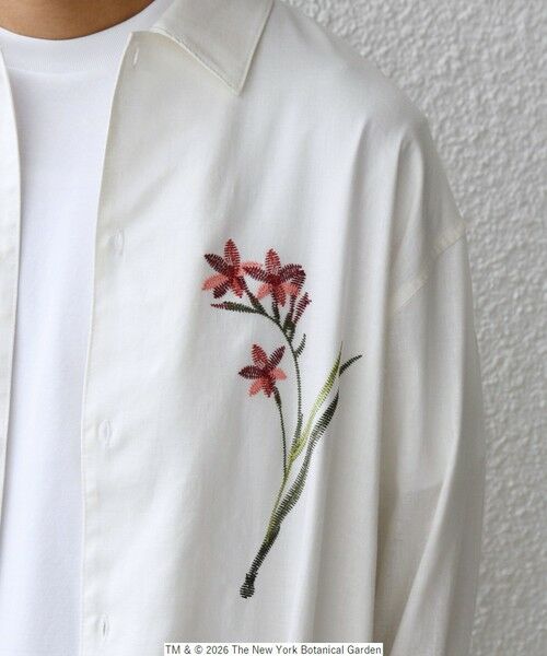 SHIPS / シップス シャツ・ブラウス | 【SHIPS any別注】NYBG: フラワー ロゴ 刺繍 リラックス リネン ミックス シャツ◆ | 詳細6