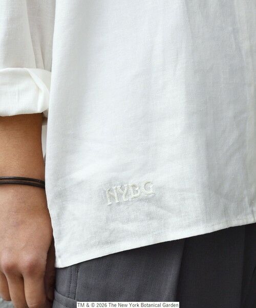 SHIPS / シップス シャツ・ブラウス | 【SHIPS any別注】NYBG: フラワー ロゴ 刺繍 リラックス リネン ミックス シャツ◆ | 詳細7