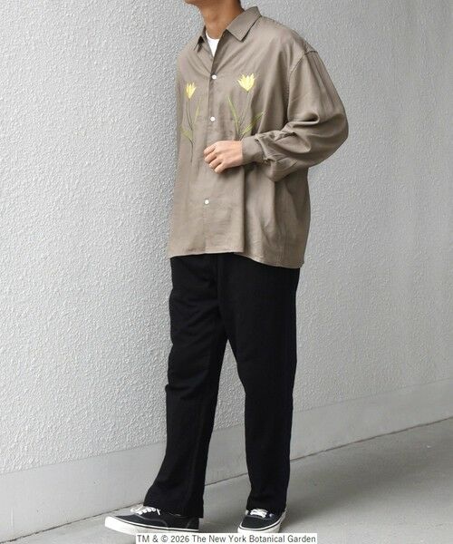 SHIPS / シップス シャツ・ブラウス | 【SHIPS any別注】NYBG: フラワー ロゴ 刺繍 リラックス リネン ミックス シャツ◆ | 詳細8