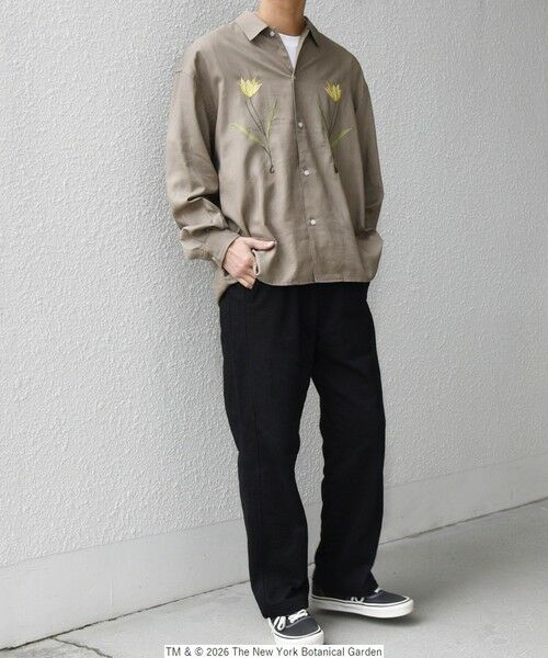 SHIPS / シップス シャツ・ブラウス | 【SHIPS any別注】NYBG: フラワー ロゴ 刺繍 リラックス リネン ミックス シャツ◆ | 詳細9