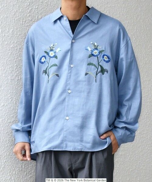 SHIPS / シップス シャツ・ブラウス | 【SHIPS any別注】NYBG: フラワー ロゴ 刺繍 リラックス リネン ミックス シャツ◆ | 詳細15