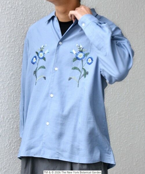 SHIPS / シップス シャツ・ブラウス | 【SHIPS any別注】NYBG: フラワー ロゴ 刺繍 リラックス リネン ミックス シャツ◆ | 詳細16