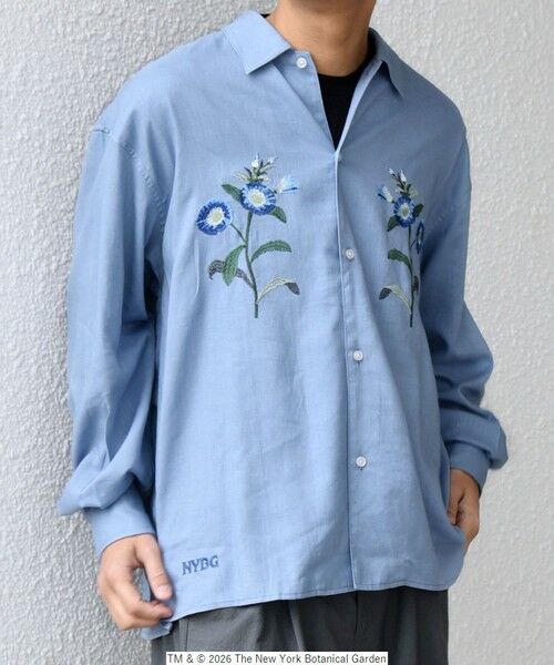 SHIPS / シップス シャツ・ブラウス | 【SHIPS any別注】NYBG: フラワー ロゴ 刺繍 リラックス リネン ミックス シャツ◆ | 詳細17