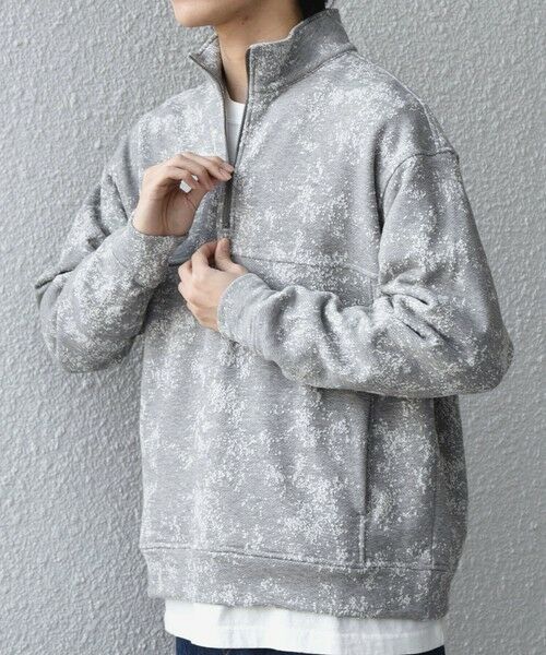 SHIPS / シップス スウェット | SHIPS any:〈洗濯機可能〉コットン ジャガード ハーフジップ 裏毛 スウェット(セットアップ対応)◆ | 詳細4