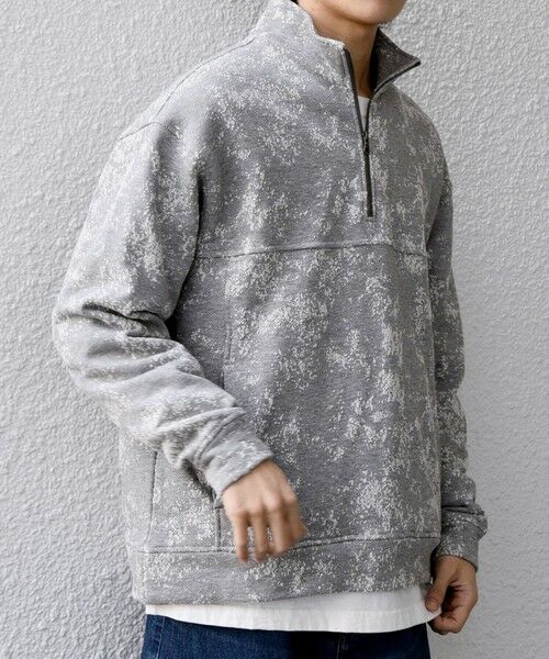 SHIPS / シップス スウェット | SHIPS any:〈洗濯機可能〉コットン ジャガード ハーフジップ 裏毛 スウェット(セットアップ対応)◆ | 詳細5