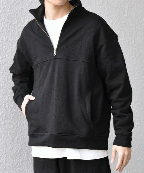 SHIPS / シップス スウェット | SHIPS any:〈洗濯機可能〉コットン ジャガード ハーフジップ 裏毛 スウェット(セットアップ対応)◆ | 詳細16