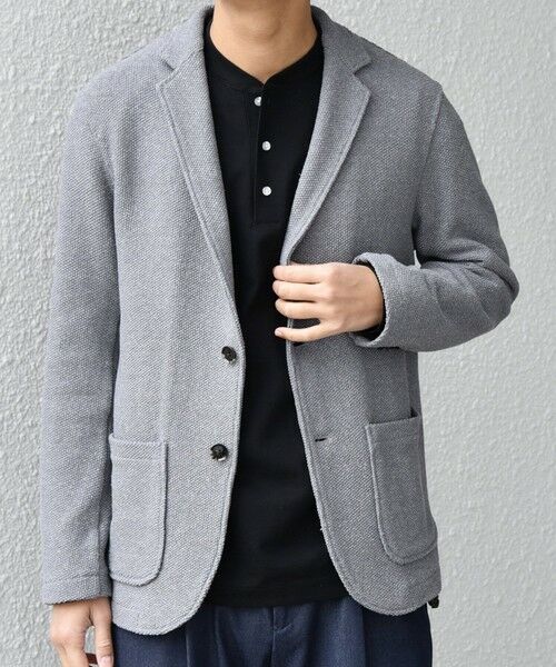SHIPS / シップス テーラードジャケット | SHIPS any:〈洗濯機可能〉TEXBRID(R) リネン混 タックハニカム ニッティング ジャケット◆ | 詳細3