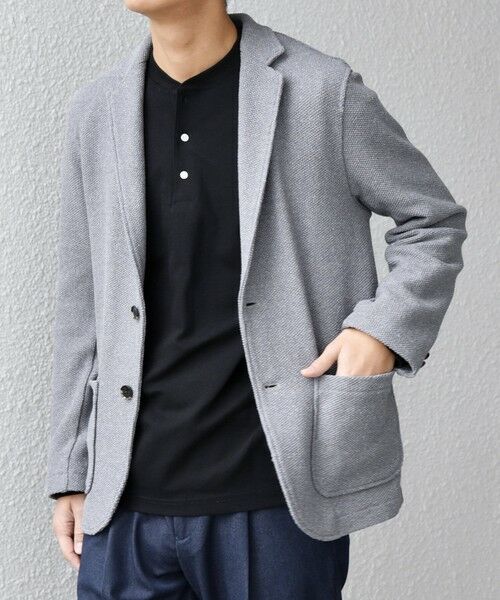 SHIPS / シップス テーラードジャケット | SHIPS any:〈洗濯機可能〉TEXBRID(R) リネン混 タックハニカム ニッティング ジャケット◆ | 詳細4