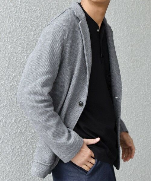 SHIPS / シップス テーラードジャケット | SHIPS any:〈洗濯機可能〉TEXBRID(R) リネン混 タックハニカム ニッティング ジャケット◆ | 詳細5