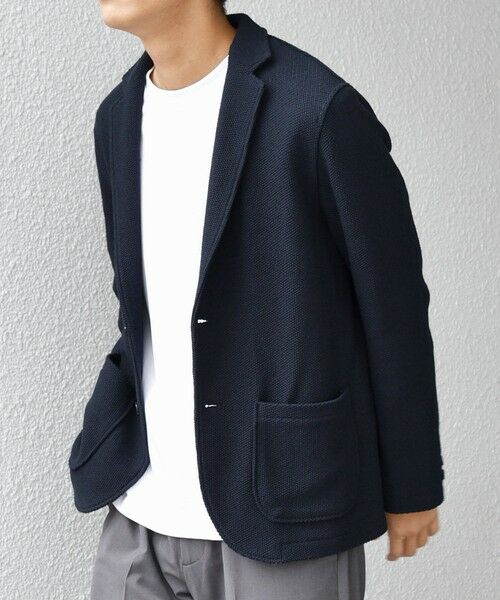 SHIPS / シップス テーラードジャケット | SHIPS any:〈洗濯機可能〉TEXBRID(R) リネン混 タックハニカム ニッティング ジャケット◆ | 詳細18