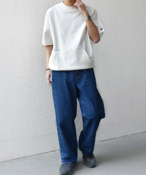 SHIPS / シップス Tシャツ | 【SHIPS any別注】Champion: ロゴ 刺繍 スピンドル スウェット Tシャツ 26SS◆ | 詳細1