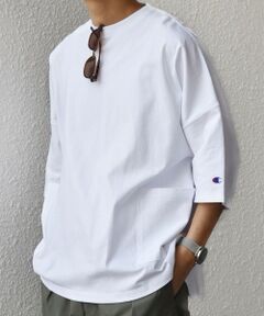 SHIPS / シップス Tシャツ | 【SHIPS any別注】Champion: ロゴ刺繍 ドルマン キャンプポケット Tシャツ◆