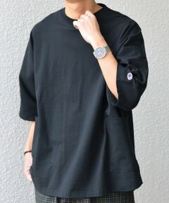 SHIPS / シップス Tシャツ | 【SHIPS any別注】Champion: ロゴ刺繍 ドルマン キャンプポケット Tシャツ◆