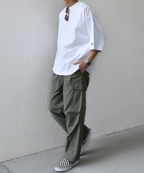 SHIPS / シップス Tシャツ | 【SHIPS any別注】Champion: ロゴ刺繍 ドルマン キャンプポケット Tシャツ◆ | 詳細2