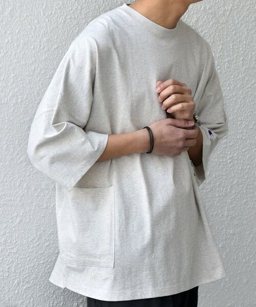 SHIPS / シップス Tシャツ | 【SHIPS any別注】Champion: ロゴ刺繍 ドルマン キャンプポケット Tシャツ◆ | 詳細12