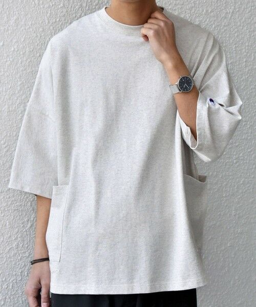 SHIPS / シップス Tシャツ | 【SHIPS any別注】Champion: ロゴ刺繍 ドルマン キャンプポケット Tシャツ◆ | 詳細10