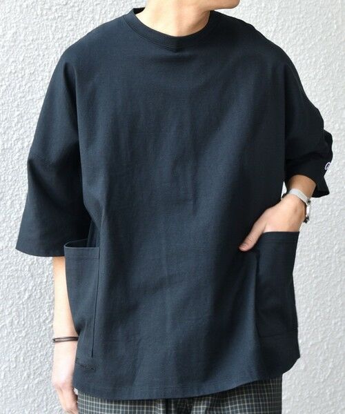 SHIPS / シップス Tシャツ | 【SHIPS any別注】Champion: ロゴ刺繍 ドルマン キャンプポケット Tシャツ◆ | 詳細17