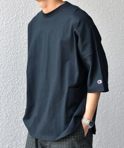 SHIPS / シップス Tシャツ | 【SHIPS any別注】Champion: ロゴ刺繍 ドルマン キャンプポケット Tシャツ◆ | 詳細18