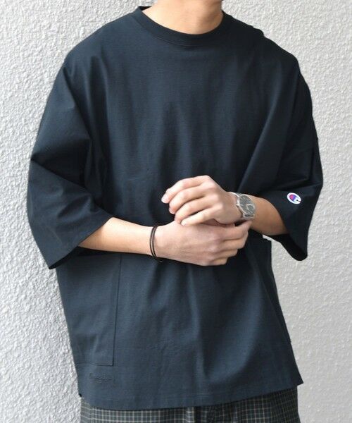 SHIPS / シップス Tシャツ | 【SHIPS any別注】Champion: ロゴ刺繍 ドルマン キャンプポケット Tシャツ◆ | 詳細19