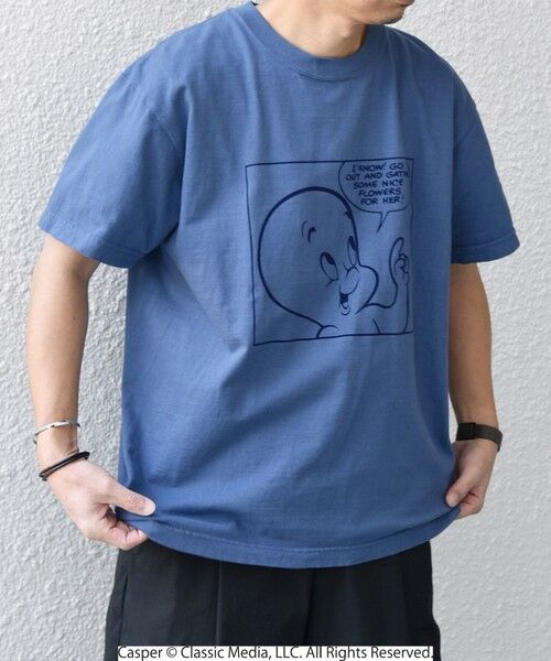 SHIPS / シップス Tシャツ | GOOD ROCK SPEED:〈洗濯機可能〉キャラクター グラフィック プリント Tシャツ◆(ブルー)