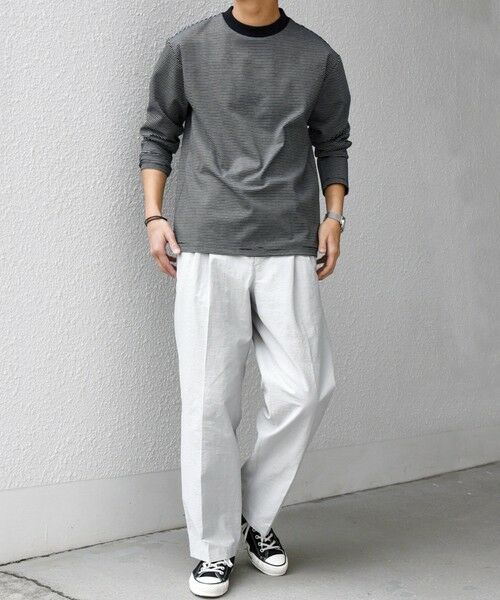 SHIPS / シップス その他パンツ | SHIPS any: コットン/ナイロン ワッシャー 2タック セミワイド イージー パンツ(セットアップ対応)◆ | 詳細1