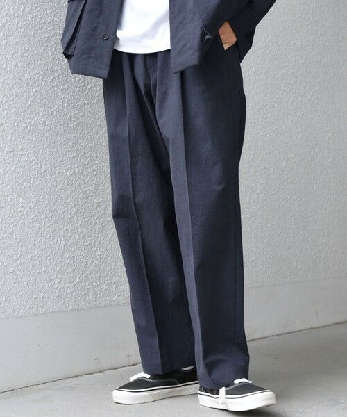 SHIPS / シップス その他パンツ | SHIPS any: コットン/ナイロン ワッシャー 2タック セミワイド イージー パンツ(セットアップ対応)◆ | 詳細19