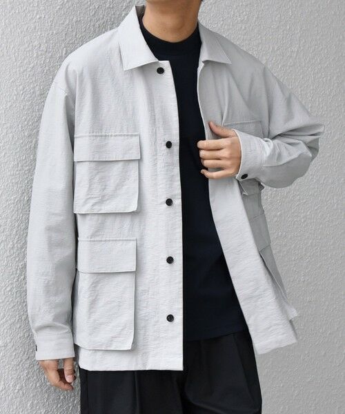 SHIPS / シップス シャツ・ブラウス | SHIPS any: コットン/ナイロン ワッシャー BDU シャツ(セットアップ対応)◆ | 詳細3