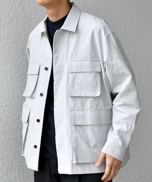 SHIPS / シップス シャツ・ブラウス | SHIPS any: コットン/ナイロン ワッシャー BDU シャツ(セットアップ対応)◆ | 詳細4