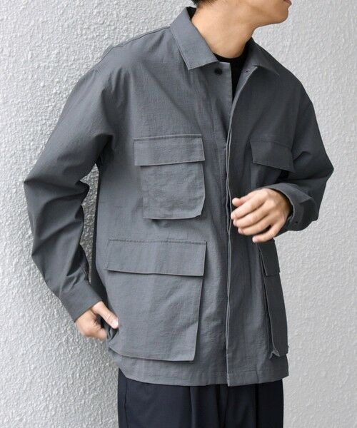 SHIPS / シップス シャツ・ブラウス | SHIPS any: コットン/ナイロン ワッシャー BDU シャツ(セットアップ対応)◆ | 詳細10