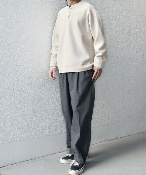 SHIPS / シップス ニット・セーター | SHIPS any:〈手洗い可能〉ミラノリブ コットンライク ヘンリーネック ニット◆ | 詳細1