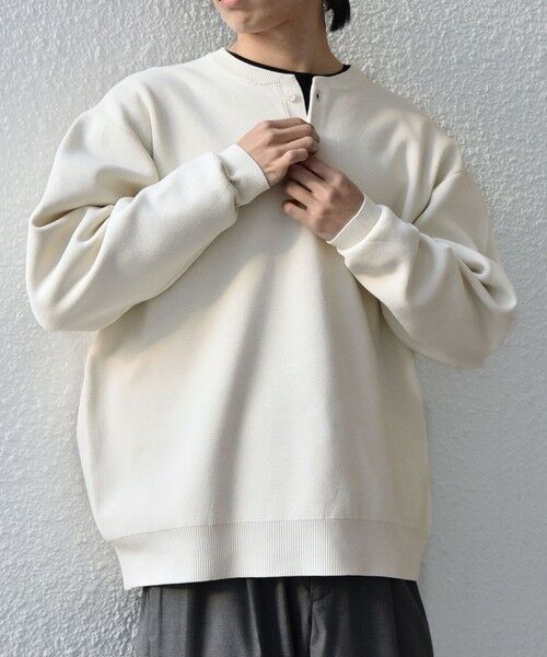 SHIPS / シップス ニット・セーター | SHIPS any:〈手洗い可能〉ミラノリブ コットンライク ヘンリーネック ニット◆ | 詳細5