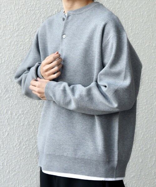 SHIPS / シップス ニット・セーター | SHIPS any:〈手洗い可能〉ミラノリブ コットンライク ヘンリーネック ニット◆ | 詳細9
