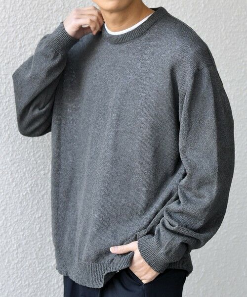 SHIPS / シップス ニット・セーター | SHIPS any:〈手洗い可能〉JAPAN MADE ペーパーヤーン ハイゲージ クルーネック ニット◆ | 詳細4