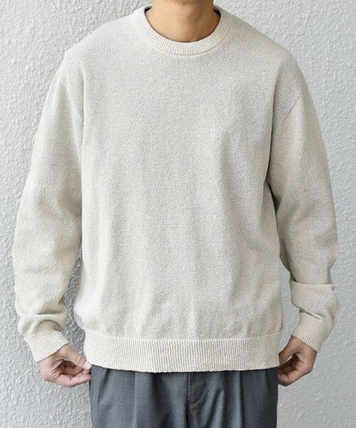 SHIPS / シップス ニット・セーター | SHIPS any:〈手洗い可能〉JAPAN MADE ペーパーヤーン ハイゲージ クルーネック ニット◆（ベージュ）