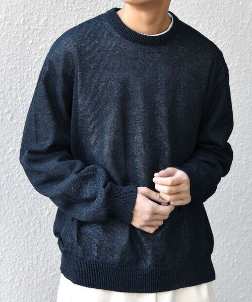 SHIPS / シップス ニット・セーター | SHIPS any:〈手洗い可能〉JAPAN MADE ペーパーヤーン ハイゲージ クルーネック ニット◆ | 詳細15