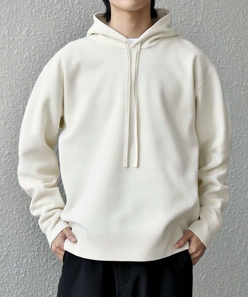 SHIPS / シップス パーカー | SHIPS any:〈手洗い可能〉ミラノリブ コットンライク ニット プルオーバー パーカー◆ | 詳細3