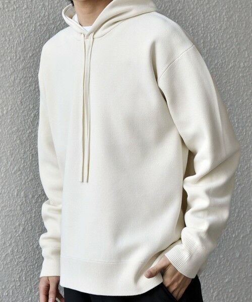 SHIPS / シップス パーカー | SHIPS any:〈手洗い可能〉ミラノリブ コットンライク ニット プルオーバー パーカー◆ | 詳細4