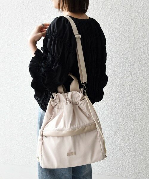 SHIPS / シップス トートバッグ | 《予約》SHIPS any: 3WAY ドロスト ギャザー A4 トート バッグ | 詳細2